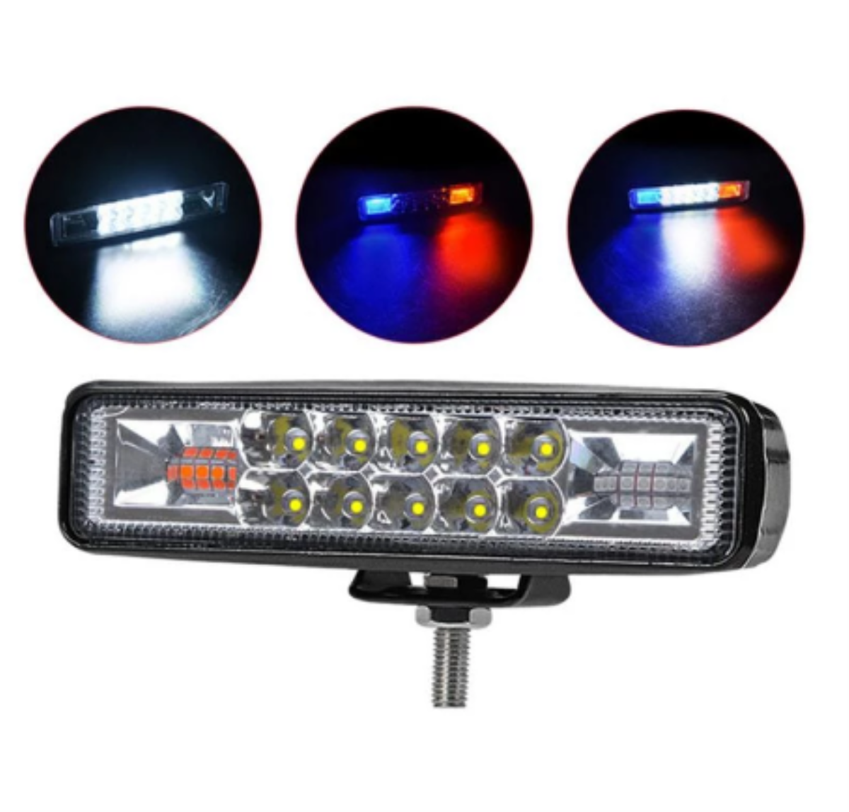 OFF ROAD LAMBA ÇAKARLI 10 LED KIRMIZI-MAVi 14*3 CM 1